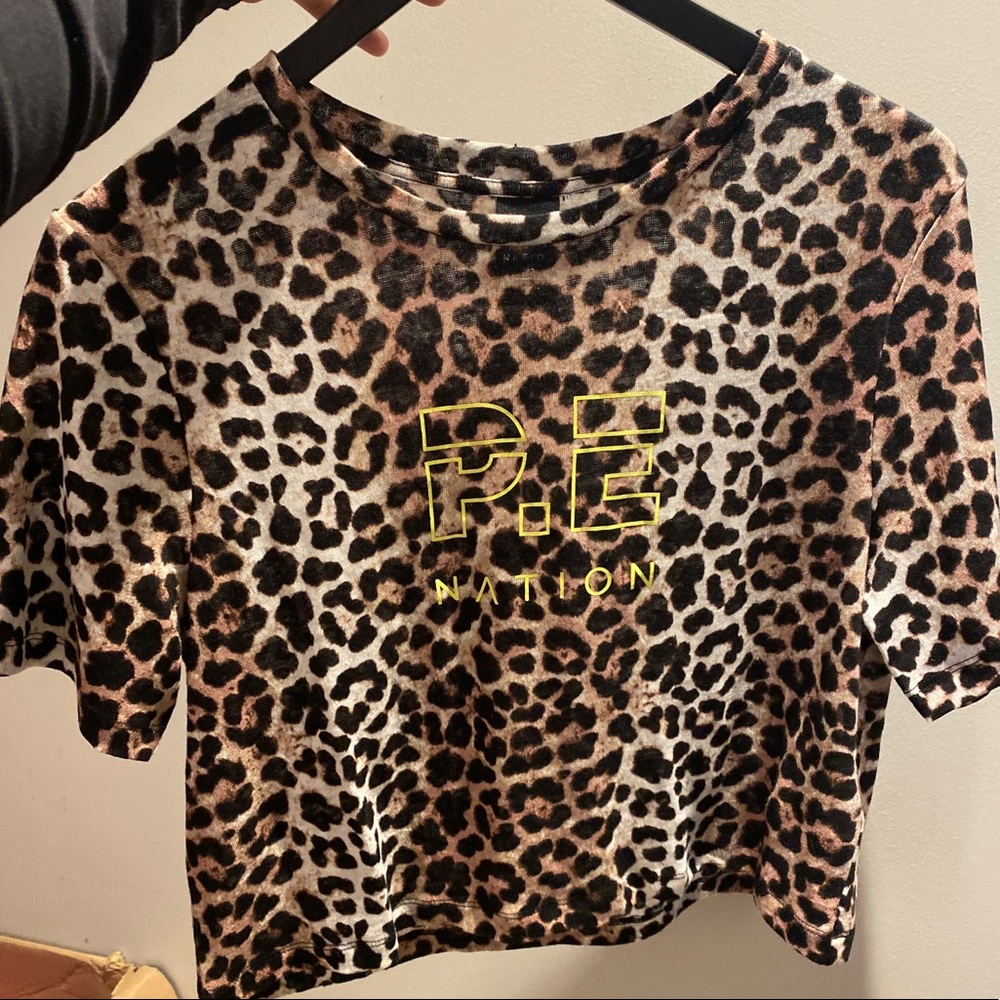 P.E Nation cheetah crop top